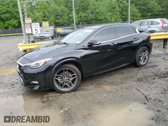 2017 Infiniti QX30 Sport with VIN SJKCH5CP1HA037086, listed as a Copart auction lot 53466314 with 68,899 mi miles and Salvage Title. Bid and sale history available at carsss.com. Image 1.