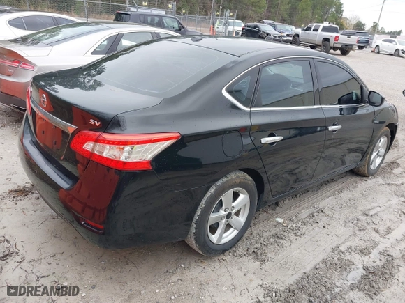2015 Nissan Sentra S with VIN 3N1AB7AP7FY221213, listed as a IAAI auction lot 41467786 with 104,116 mi miles. Bid and sale history available at carsss.com. Image 4.