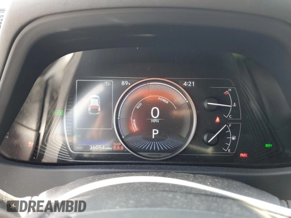 2021 Lexus UX 250h with VIN JTHX9JBH2M2049657, listed as a Copart auction lot 58744945 with 36,054 mi miles and Salvage title. Bid and sale history available at DreamBid. Image 9.