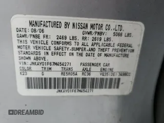 2007 Infiniti M x с VIN JNKAY01F67M454271, выставлен на аукционе Copart как лот 57674135 с пробегом 170 171 миль миль и Списание • Salvage title. История ставок и продаж доступна на DreamBid. Изображение 12.
