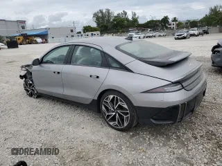 2024 Hyundai IONIQ 6 SEL with VIN KMHM34AA0RA077204, listed as a Copart auction lot 85258574 with 0 mi miles and Non Repairable. Bid and sale history available at carsss.com. Image 2.