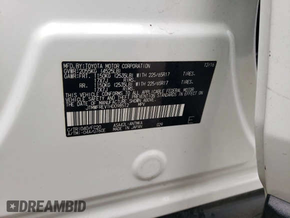 2017 Toyota RAV4 XLE with VIN JTMWFREV1HD098512, listed as a Copart auction lot 44060895 with 135,201 mi miles and Clean Title. Bid and sale history available at carsss.com. Image 15.