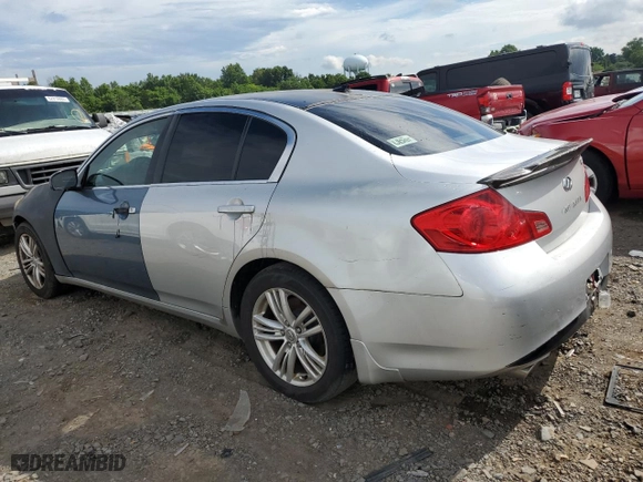2011 Infiniti G25 Sedan x with VIN JN1DV6AR8BM451789, listed as a Copart auction lot 62542884 with 0 mi miles and Salvage Title. Bid and sale history available at carsss.com. Image 2.