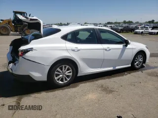 2025 Toyota Camry LE with VIN 4T1DAACK0SU001206, listed as a Copart auction lot 53159095 with 25,098 mi miles and Salvage Title. Bid and sale history available at carsss.com. Image 3.