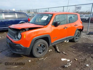 2017 Jeep Renegade Sport with VIN ZACCJBAB6HPG14546, listed as a IAAI auction lot 41488025 with 93,043 mi miles and . Bid and sale history available at carsss.com. Image 2.
