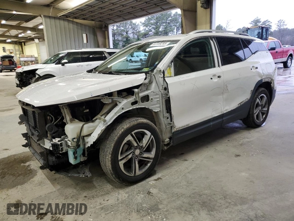 2019 GMC Terrain SLT with VIN 3GKALPEVXKL236500, listed as a Copart auction lot 44189285 with 98,361 mi miles and Salvage Title. Bid and sale history available at carsss.com. Image 1.
