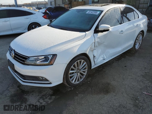 2016 Volkswagen Jetta Sedan 1.8T SEL with VIN 3VWL17AJ0GM326511, listed as a Copart auction lot 50162205 with 128,670 mi miles and Salvage Title. Bid and sale history available at carsss.com. Image 1.