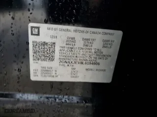 2020 Chevrolet Equinox LT with VIN 2GNAXJEV8L6194905, listed as a Copart auction lot 44890635 with 92,252 mi miles and Salvage Title. Bid and sale history available at carsss.com. Image 15.