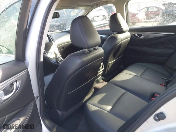 2015 Infiniti Q50 Premium with VIN JN1BV7AR4FM424012, listed as a IAAI auction lot 41821323 with 154,110 mi miles. Bid and sale history available at carsss.com. Image 8.