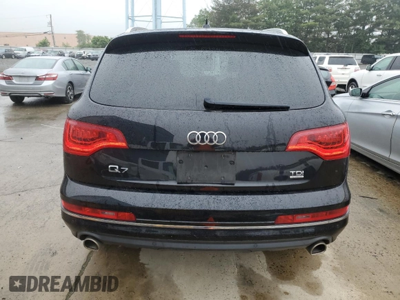 2015 Audi Q7 Premium Plus with VIN WA1LMAFE2FD023589, listed as a Copart auction lot 59329875 with 103,365 mi miles and Salvage title. Bid and sale history available at DreamBid. Image 6.
