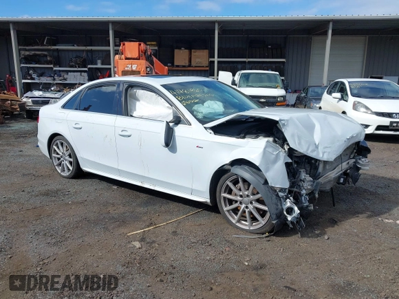 2014 Audi A4 Premium Plus with VIN WAUFFAFL5EN003791, listed as a IAAI auction lot 41481960 with 95,208 mi miles. Bid and sale history available at carsss.com. Image 1.