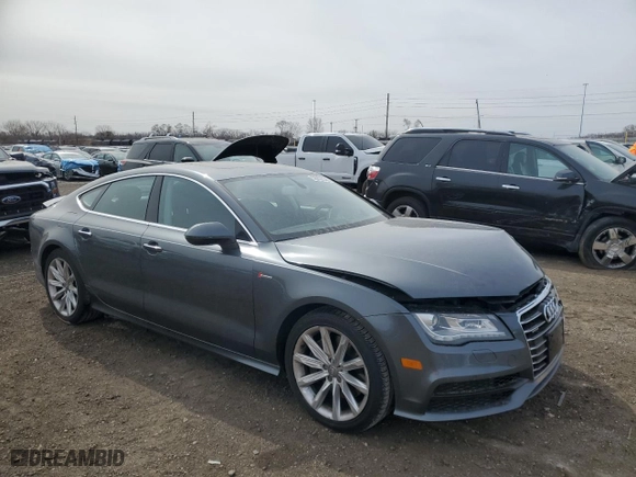 2012 Audi A7 3.0 Prestige with VIN WAU2GAFC7CN126890, listed as a Copart auction lot 50032225 with 161,557 mi miles and Salvage Title. Bid and sale history available at carsss.com. Image 4.