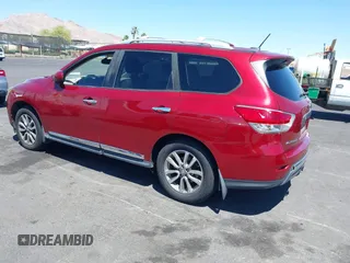 2014 Nissan Pathfinder SL with VIN 5N1AR2MN8EC725732, listed as a IAAI auction lot 42215625 with 110,641 mi miles and . Bid and sale history available at DreamBid. Image 3.