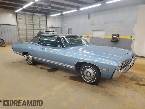 1968 Chevrolet Caprice z VIN 166478S230696, wystawiony jako Copart lot #57935105 z przebiegiem 21 735 mil mil oraz Szkoda całkowita • Salvage title. Historia ofert i sprzedaży dostępna na DreamBid. Obrazek 4.