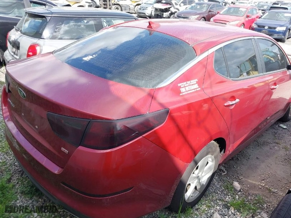 2015 Kia Optima LX with VIN 5XXGM4A70FG503492, listed as a IAAI auction lot 41706213 with 1 mi miles. Bid and sale history available at carsss.com. Image 4.