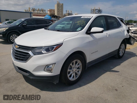 2021 Chevrolet Equinox LT with VIN 3GNAXKEV8MS181337, listed as a Copart auction lot 55274205 with 71,708 mi miles and Salvage Title. Bid and sale history available at DreamBid. Image 1.