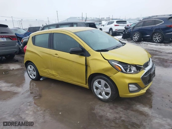 2022 Chevrolet Spark LS with VIN KL8CB6SA0NC024409, listed as a IAAI auction lot 41467964 with 35,650 mi miles. Bid and sale history available at carsss.com. Image 1.