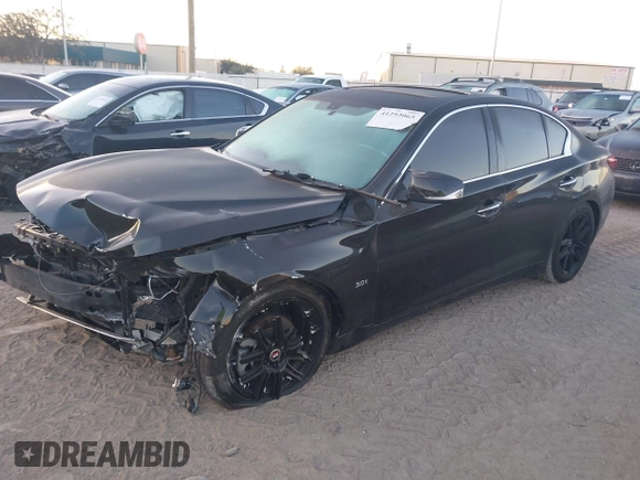2018 Infiniti Q50 3.0t LUXE with VIN JN1EV7AP0JM365416, listed as a IAAI auction lot 41293065 with 65,339 mi miles. Bid and sale history available at carsss.com. Image 18.
