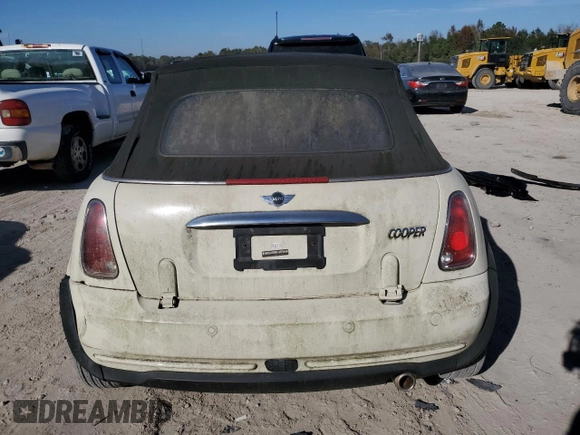 2007 MINI Convertible with VIN WMWRF33507TF67302, listed as a Copart auction lot 82853344 with Not Provided miles and Clean Title. Bid and sale history available at DreamBid. Image 6.