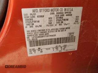 2001 Ford Super Duty F-250 XL with VIN 1FTNW20F71EC94635, listed as a Copart auction lot 82051794 with 310,586 mi miles and Salvage Title. Bid and sale history available at carsss.com. Image 12.