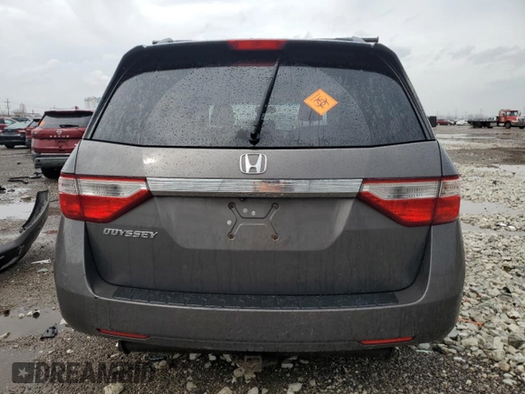 2011 Honda Odyssey EX-L with VIN 5FNRL5H64BB004285, listed as a Copart auction lot 50026215 with Not Provided miles and Salvage Title. Bid and sale history available at carsss.com. Image 6.