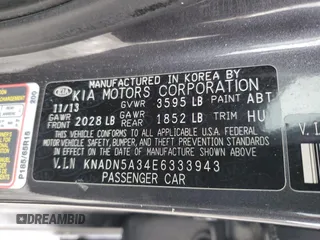 2014 Kia Rio EX with VIN KNADN5A34E6333943, listed as a Copart auction lot 44386345 with 101,103 mi miles and Clean Title. Bid and sale history available at carsss.com. Image 12.