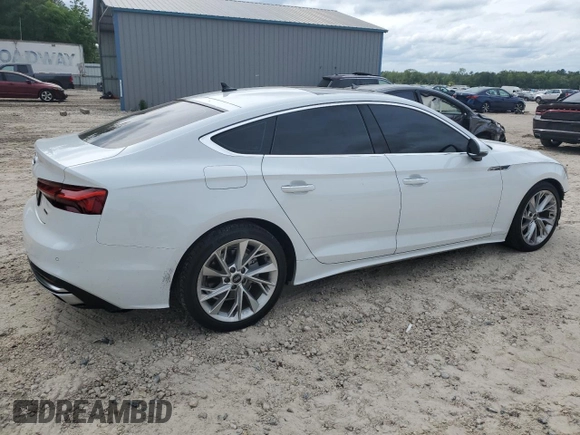 2021 Audi A5 Sportback Premium with VIN WAUABCF53MA036474, listed as a Copart auction lot 50340094 with 36,146 mi miles and . Bid and sale history available at DreamBid. Image 3.