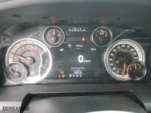 2017 Ram 1500 Big Horn with VIN 1C6RR7LG5HS727351, listed as a Copart auction lot 46856745 with 135,261 mi miles and Salvage Title. Bid and sale history available at carsss.com. Image 9.