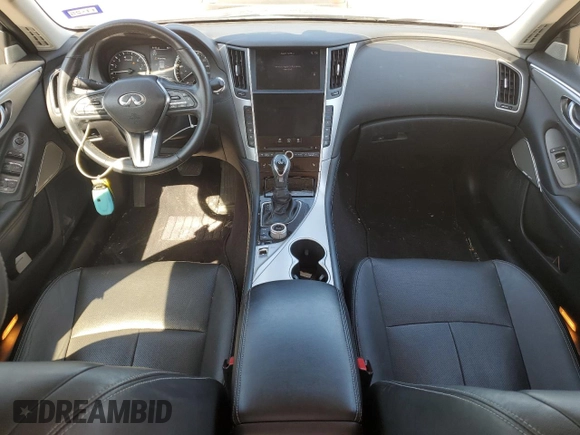 2021 Infiniti Q50 Luxe with VIN JN1EV7BP5MM702973, listed as a Copart auction lot 53355165 with 54,114 mi miles and Clean title. Bid and sale history available at DreamBid. Image 8.