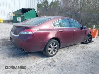 2012 Acura TL Tech Auto with VIN 19UUA8F52CA021691, listed as a IAAI auction lot 41698400 with 1 mi miles. Bid and sale history available at carsss.com. Image 4.