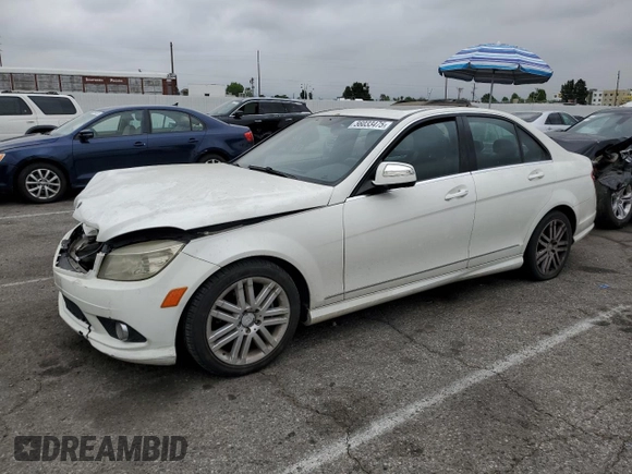 2008 Mercedes-Benz C 300 Sport with VIN WDDGF54X18R021664, listed as a Copart auction lot 56033475 with 297,036 mi miles and Salvage title. Bid and sale history available at DreamBid. Image 1.