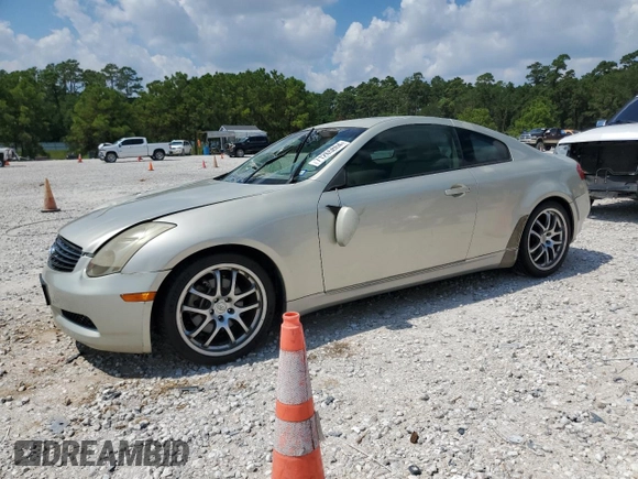 2005 Infiniti G35 Coupe with VIN JNKCV54E75M403876, listed as a Copart auction lot 71265804 with 124,231 mi miles and Clean Title. Bid and sale history available at carsss.com. Image 1.