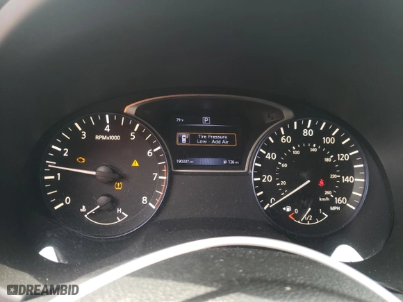 2016 Nissan Altima 2.5 S with VIN 1N4AL3AP0GN318535, listed as a Copart auction lot 52760095 with 190,337 mi miles and Clean Title. Bid and sale history available at carsss.com. Image 9.