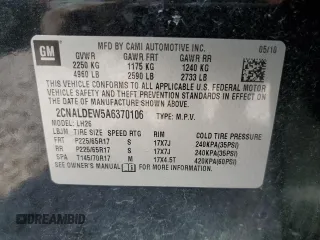 2010 Chevrolet Equinox 1LT with VIN 2CNALDEW5A6370106, listed as a Copart auction lot 50435655 with 170,575 mi miles and Clean Title. Bid and sale history available at DreamBid. Image 13.