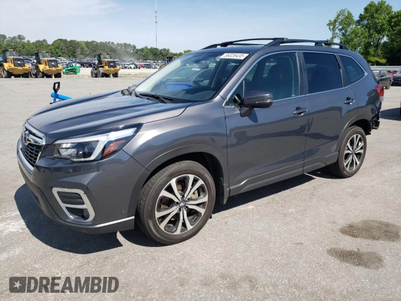 2021 Subaru Forester Limited with VIN JF2SKAUC7MH585990, listed as a Copart auction lot 56026435 with 59,984 mi miles and Salvage title. Bid and sale history available at DreamBid. Image 1.