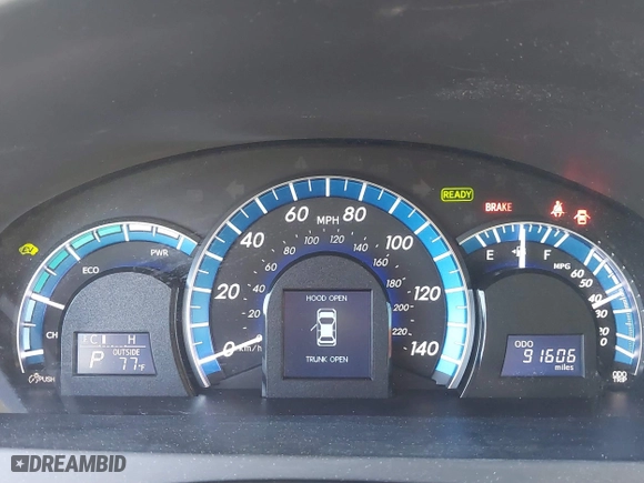 2014 Toyota Camry Hybrid LE with VIN 4T1BD1FK8EU102685, listed as a IAAI auction lot 41469306 with 91,606 mi miles. Bid and sale history available at carsss.com. Image 7.