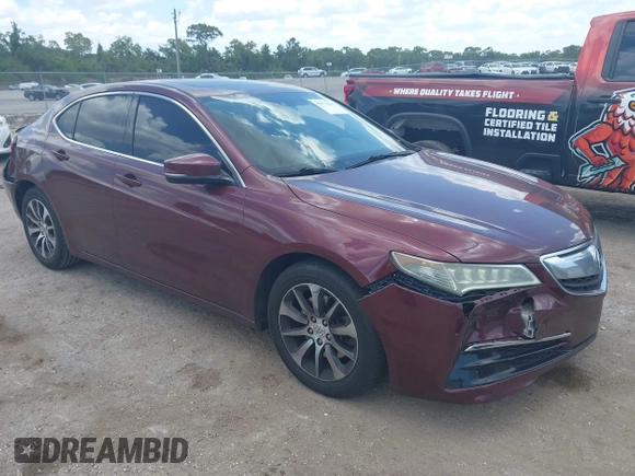 2015 Acura TLX Technology with VIN 19UUB1F52FA009890, listed as a IAAI auction lot 42173020 with 110,111 mi miles and . Bid and sale history available at DreamBid. Image 1.