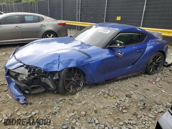 2023 Toyota GR Supra 3.0 with VIN WZ1DB0G02PW060680, listed as a Copart auction lot 66189084 with 0 mi miles and Salvage Title. Bid and sale history available at carsss.com. Image 1.