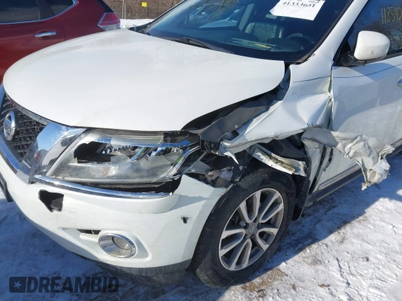 2014 Nissan Pathfinder S z VIN 5N1AR2MM1EC714966, wystawiony jako IAAI lot #41333651 z przebiegiem 118 542 mil mil oraz . Historia ofert i sprzedaży dostępna na DreamBid. Obrazek 6.