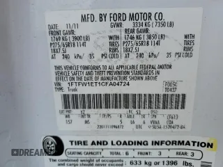 2012 Ford F-150 XL с VIN 1FTFW1ET1CFA04724, выставлен на аукционе Copart как лот 59537635 с пробегом 185 241 миль миль и Списание • Salvage title. История ставок и продаж доступна на DreamBid. Изображение 12.