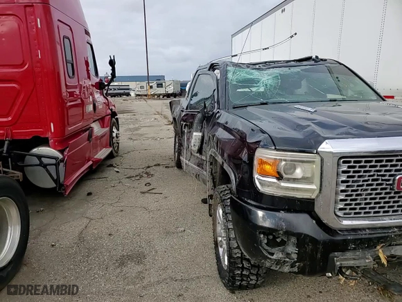 2015 GMC Sierra 2500HD available WiFi Denali with VIN 1GT120E89FF188102, listed as a Copart auction lot 83829154 with 0 mi miles and Clean Title. Bid and sale history available at carsss.com. Image 10.