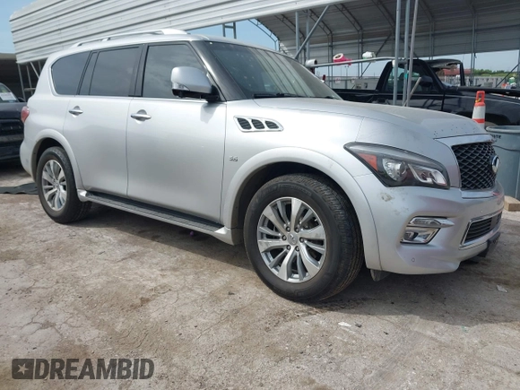 2017 Infiniti QX80 with VIN JN8AZ2NF3H9644820, listed as a IAAI auction lot 42246540 with 142,342 mi miles and . Bid and sale history available at DreamBid. Image 1.