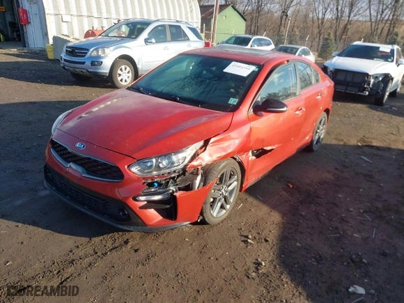 2020 Kia Forte GT-Line with VIN 3KPF34AD8LE250320, listed as a IAAI auction lot 41684288 with 52,883 mi miles. Bid and sale history available at carsss.com. Image 2.