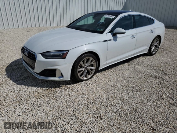 2020 Audi A5 Sportback Premium with VIN WAUANCF52LA006419, listed as a Copart auction lot 46041454 with 74,531 mi miles. Bid and sale history available at carsss.com. Image 1.