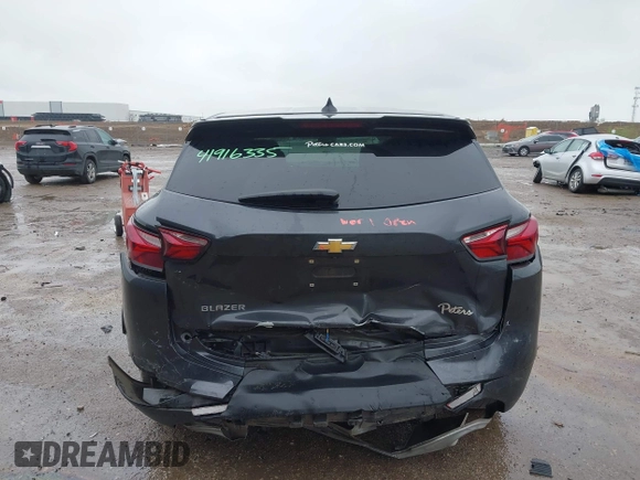 2021 Chevrolet Blazer LT with VIN 3GNKBBRA0MS576302, listed as a IAAI auction lot 41916335 with 98,472 mi miles and . Bid and sale history available at DreamBid. Image 16.