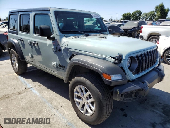 2023 Jeep Wrangler Sport S with VIN 1C4HJXDG5PW623797, listed as a Copart auction lot 66359625 with 16,518 mi miles and Salvage title. Bid and sale history available at DreamBid. Image 4.