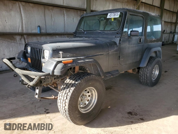1993 Jeep Wrangler with VIN 1J4FY29S2PP222800, listed as a Copart auction lot 45178615 with 179,880 mi miles and Clean Title. Bid and sale history available at carsss.com. Image 1.