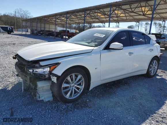 2014 Infiniti Q50 Premium with VIN JN1BV7AR5EM705542, listed as a Copart auction lot 46433935 with NaN miles and Salvage Title. Bid and sale history available at carsss.com. Image 1.