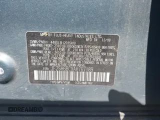 2010 Subaru Forester X с VIN JF2SH6BCXAH767189, выставлен на аукционе IAAI как лот 42314335 с пробегом 219 411 миль миль и . История ставок и продаж доступна на DreamBid. Изображение 9.