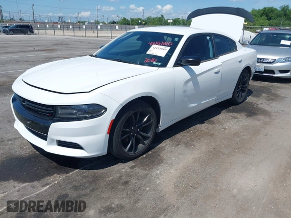 2016 Dodge Charger SE with VIN 2C3CDXBG6GH247313, listed as a IAAI auction lot 42151810 with 180,318 mi miles and . Bid and sale history available at carsss.com. Image 2.